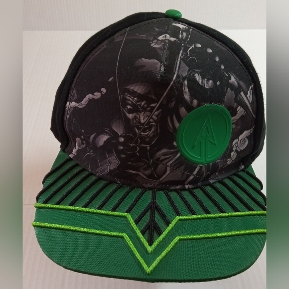 Green Arrow Snapback Ball Cap DC Comics Adjustable - Picture 1 of 6